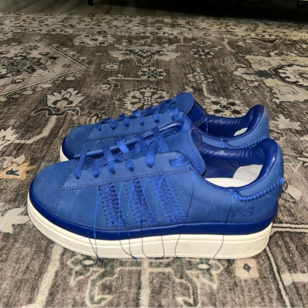 Adidas Y-3 Royal Blue Platform Sneakers - Picture 3 of 9